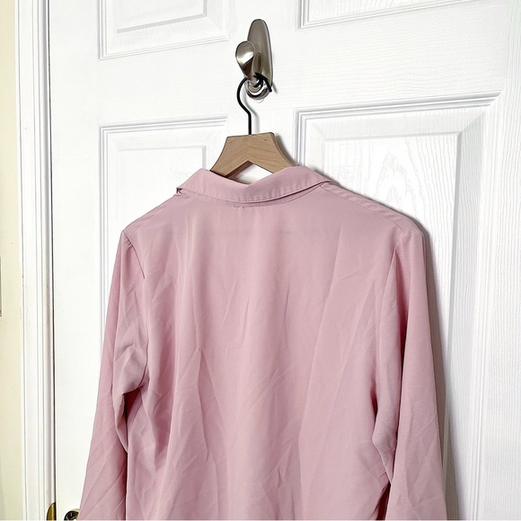 Women's Pink Button Down Shirt - Picture 3 of 5